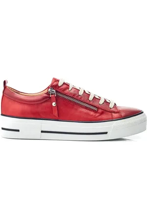 Moda In Pelle Filician Chunky Leather Zip and Lace Up Trainers