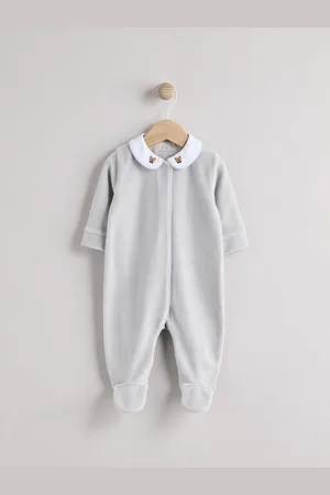 Next Baby Teddy Bear Textured Sleepsuit (0mths-3yrs)Første størrelse (50cm)