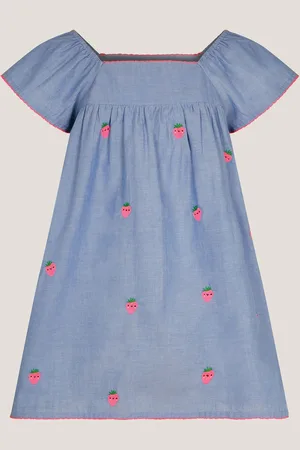 Accessorize Strawberry Chambray Smock 100% Cotton Dress146152cm