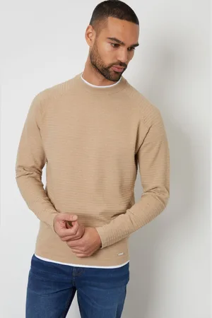 Threadbare Textured Raglan Mock T-Shirt Crew Neck JumperSmall
