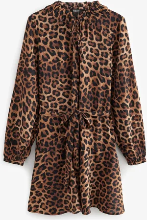 Next Tie Waist Long Sleeve Mini Shirt Dress50