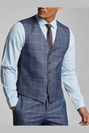 Antique Rogue Windowpane Check Waistcoat50 Regular (UK 40 R)