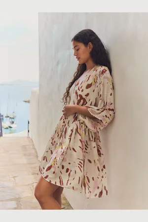 Next Tryk Longline Slips Talje Kimono Cover-Upmedium