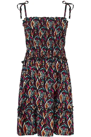 Pour Moi Strapless Shirred Bodice Frill Woven Beach Dress36