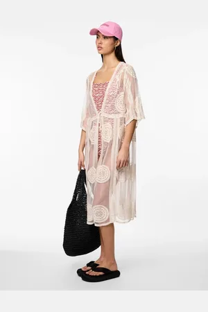 Pieces® Embroidered Beach Kaftanen