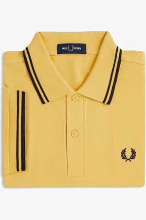 Fred Perry Poloskjorte med dobbelt stribe på kraveStor