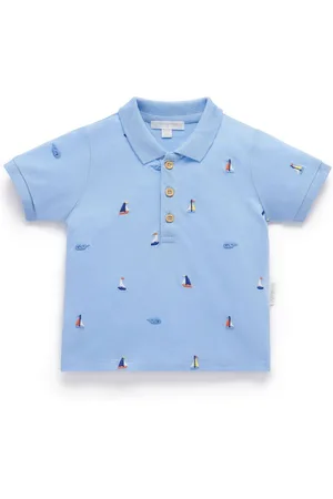 Purebaby 100% Cotton Yacht Polo Shirt7480cm