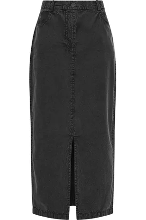 Long Tall Sally Lightweight Acid Wash 100% Cotton Skirt50 Høj