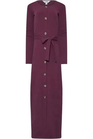 Long Tall Sally Langærmet Ribbed Button Maxikjole38 Høj