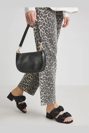 Simply Be Double Bow Low Sandals In Wide Fiteu41