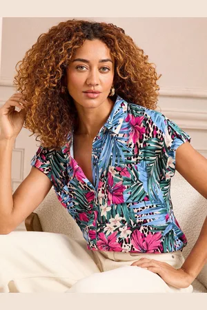Love & Roses Knapper Roll Sleeve Skjorter40