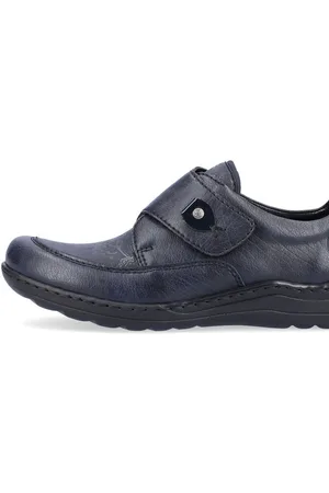Rieker Womens Blue Bur-Fastener Shoes