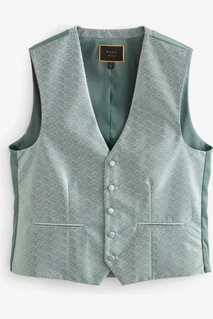 Next Jacquard Leaf Regular Fit WaistcoatM