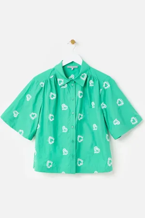 Oliver Bonas Heart Embroidered 100% Cotton Shirt38