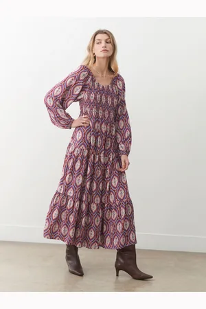 Finery London Tilly Crepe Printed Midi Smock Dress44