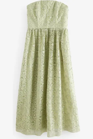 Next N. Premium Occasion Lace Bandeau Maxi Dress