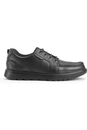 Start Rite Cadet Black Leather Lace Up School Shoes