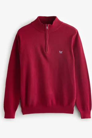 J.Crew Pique Stitch Halv lynlås 100% Bomuld TrøjeM