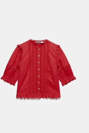 mint&berry 100% Cotton Ruffle Trim Top44