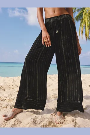 Lipsy London Wide Leg Sparkle Stripe Beach Trouserslarge