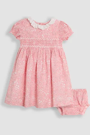 JoJo Maman Bébé Floral Smocked Woven Dress116122cm