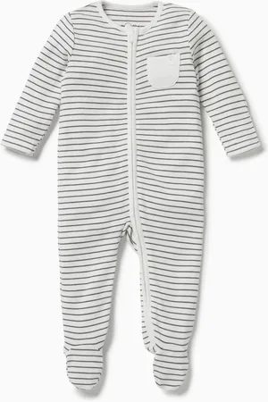 Mori Organic Cotton & Bamboo Clever Zip Up SleepsuitOp til 3 måneder (50 - 62cm)