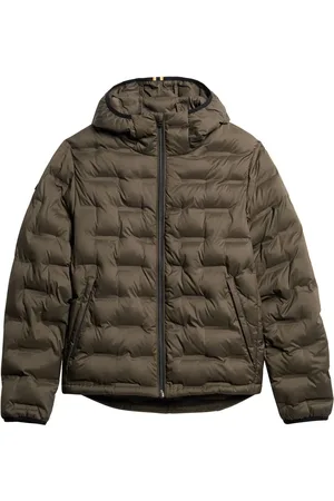 Superdry 100% Cotton Med hætte Quiltet Puffer JakkeM
