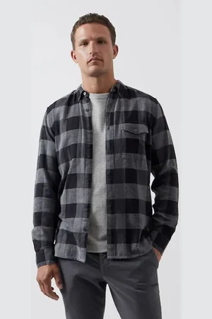 French Connection Large Gingham Flannel Long Sleeve 100% Cotton Shirtsmall