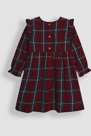 JoJo Maman Bébé Tartan Smocked Dress12 - 18 måneder (80 - 86cm)
