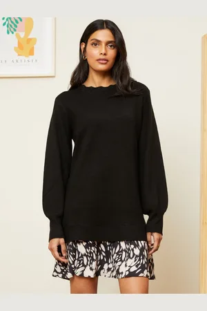Love & Roses 2 in 1 Chiffon Skirt Knitted Mini Jumper Dress38