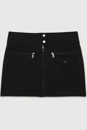 Reiss Poppy Zip-Through Ponte Mini Skirt40