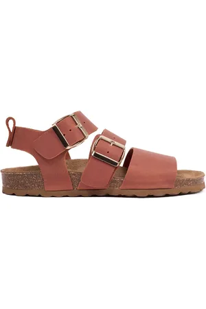 CELTIC & CO. Orange sandaler med tre stropper3