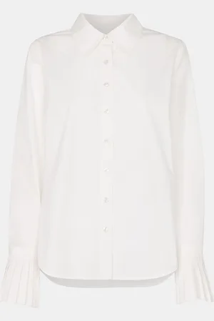 Whistles Marcy Pleated Cuff 100% Cotton Shirt40
