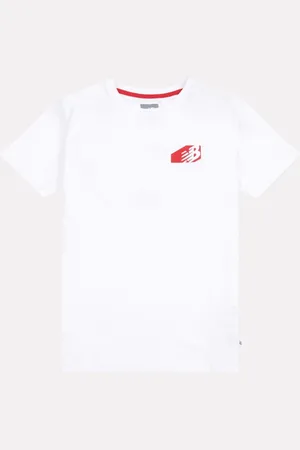New Balance Boys Authentic Brand 100% Cotton White T-Shirt7 - 8 år (122 - 128cm)