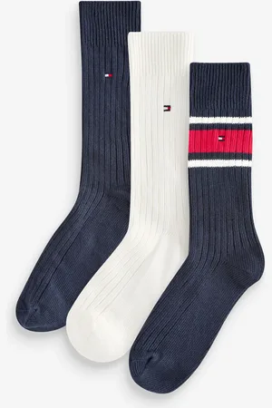 Tommy Hilfiger Mens Blå Sokker 3 Pakke