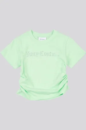 Juicy Couture Girls Diamante Ringer 100% Cotton T-Shirt140146cm