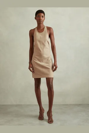 Reiss Cecily Wool Strappy Slips Back Mini Kjole36