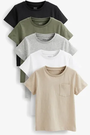 Next 100% Bomuld Kortærmet T-shirt 5 Pakke (3mdr.-7år)9 - 12 måneder (74 - 80cm)