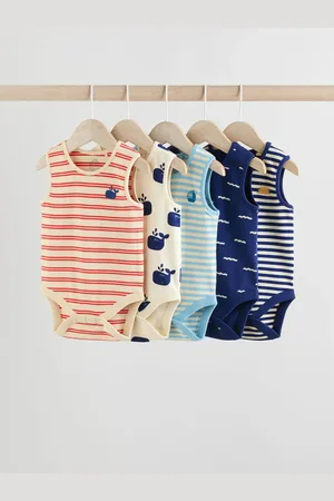 Next 100% Cotton Baby Vest Bodysuits 5 Pack8086cm