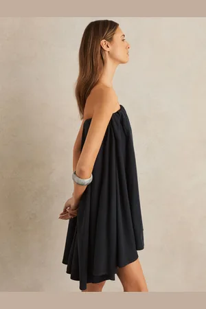 Reiss Flo Tencel Strapless Dip-Hem Mini Dress32