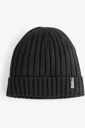 Jack Wolfskin Rib Knit Black Winter BeanieEn