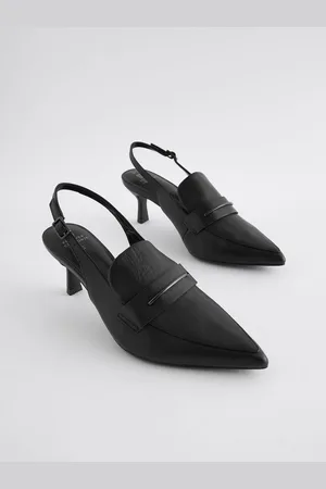 Next Forever Comfort Point Toe Heeled Loafers
