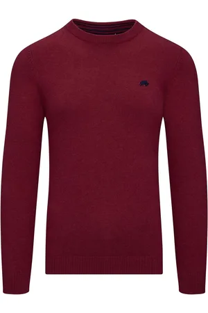 Raging Bull Red Classic Crew Neck Knit Jumper4XL