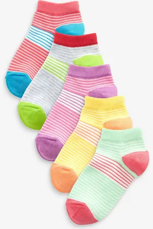 Next 5 Pakke Cotton Rich Stribet Trainer SokkerUK 4 - 7