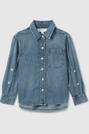 Reiss Rosie Denim Button-Through Shirt11 - 12 år (146 - 152cm)