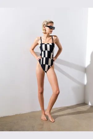 French Connection Tummy Control Checkerboard Swimsuit34