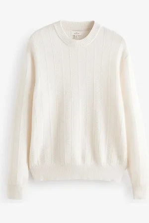 Next Regular Fit Signature Lambswool/Cashmere Blend Crew JumperL