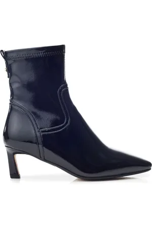 Moda In Pelle Petuniah Kitten Heel Smart Patent Chelsea Black Boots
