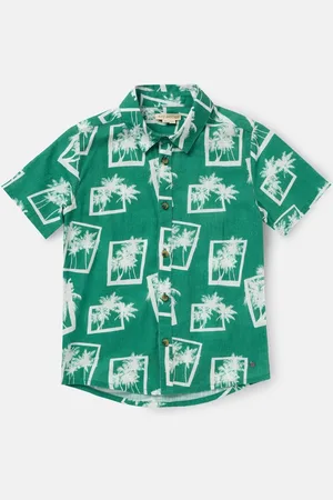 Angel & Rocket Jamie Palm Tryk Resort 100% Bomuld Skjorter104110cm