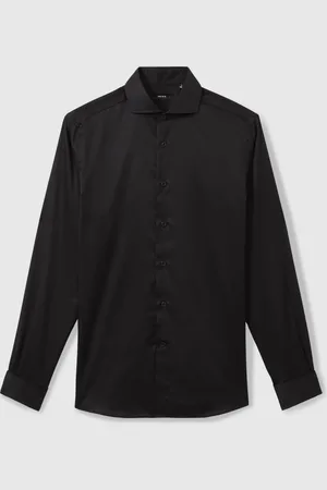 Reiss Storm Double-Cuff Cotton-Twill ShirtM